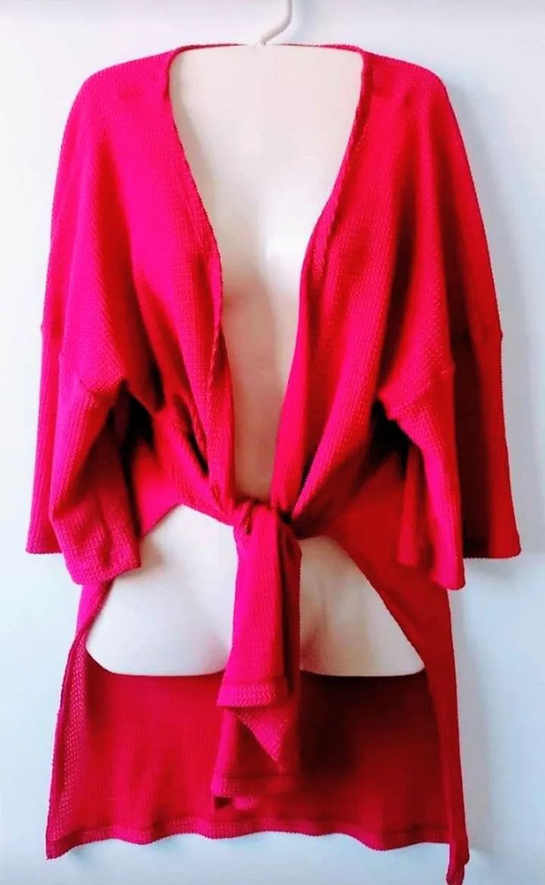 Sobretudo em Tricô Rosa. - Foto 2