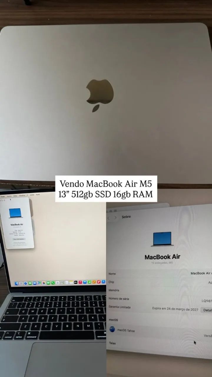 MACBOOK AIR M5 13" 512GB SSD 16GB RAM
