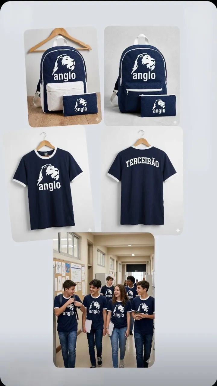 Camisetas e uniformes colégio ÔMEGA.