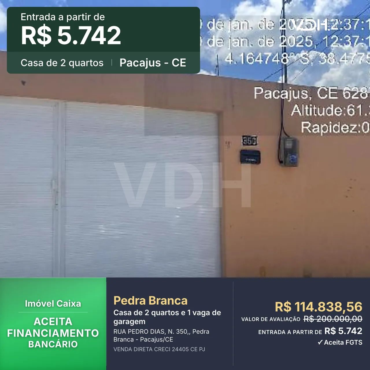 Casa 2 quartos - Pedra Branca
