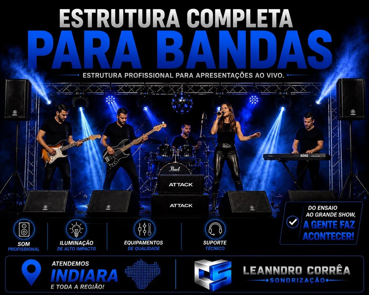 Som e iluminação profissional para eventos  - Foto 2