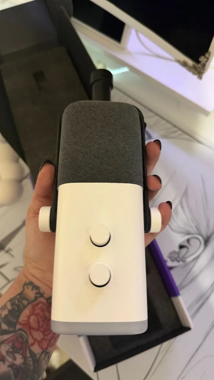 Microfone Dinâmico Fifine AMPLIGAME AM8 XLR USB-C=Branco