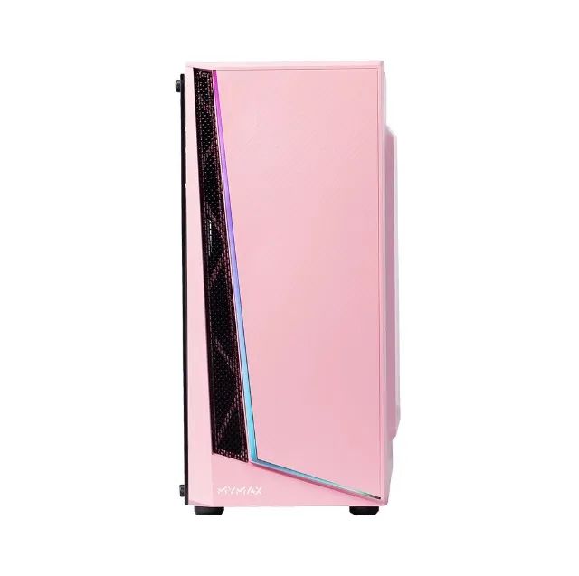 Gabinete Gamer Mymax Lion Rosa RGB Vidro Temperado - Novo - Foto 2