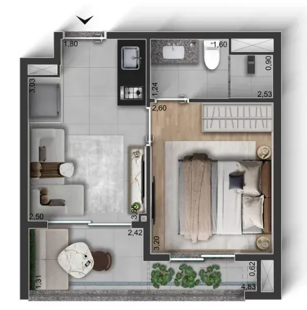 PLANTA 29m²