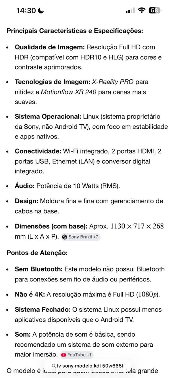 Tv Sony - 50 Polegadas  - Foto 5