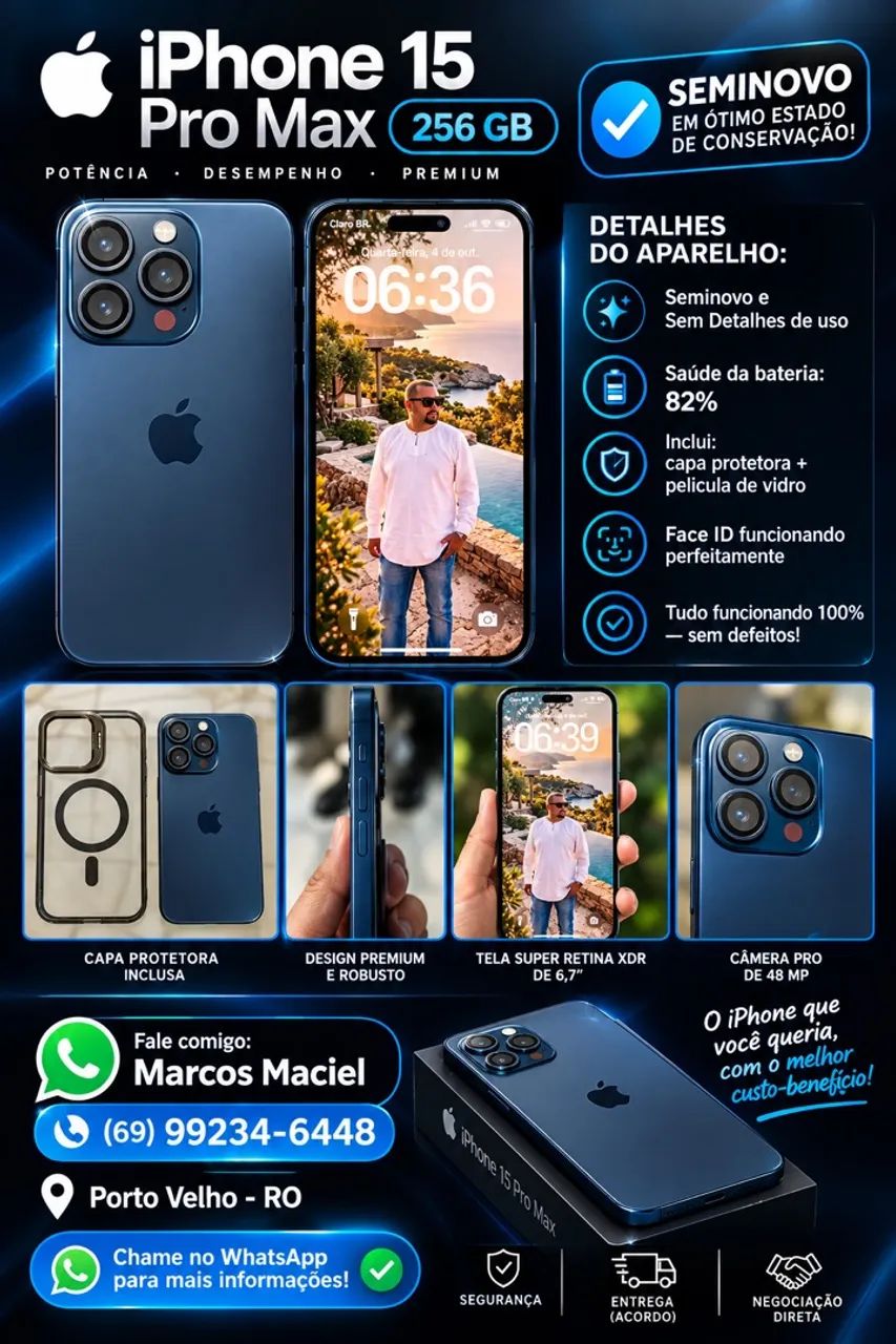 iPhone 15 Pró Max 256 GB