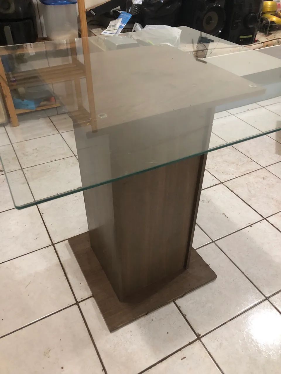 Mesa com tampo de vidro - Foto 2