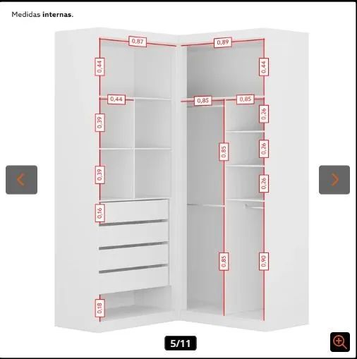 Guarda-Roupa em L muito espaçoso - Foto 2