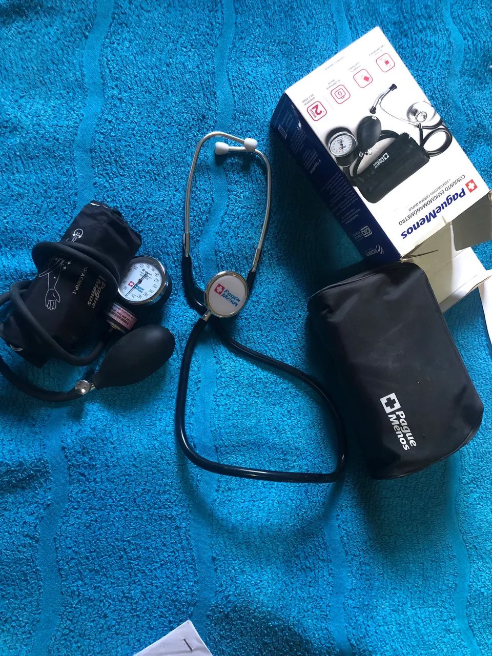 Conjunto esfigmomanômetro+ estetoscópio clínico duplo  - Foto 2