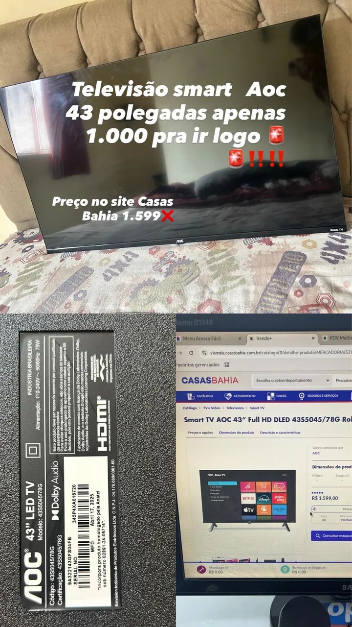 Televisão 43 polegadas smart  - Foto 2