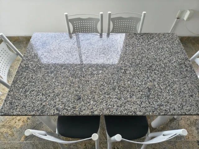 Mesa de 6 lugares com tampo de granito - Foto 5