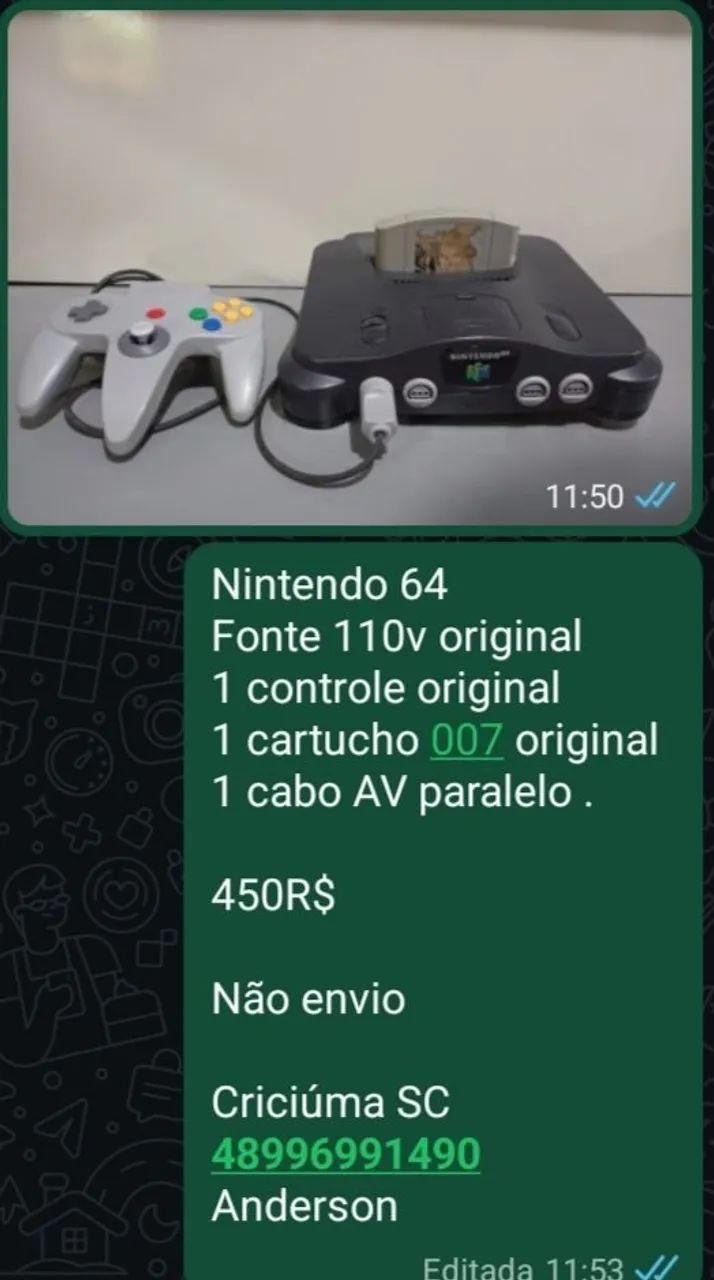 Nintendo 64 com 007 - Foto 2