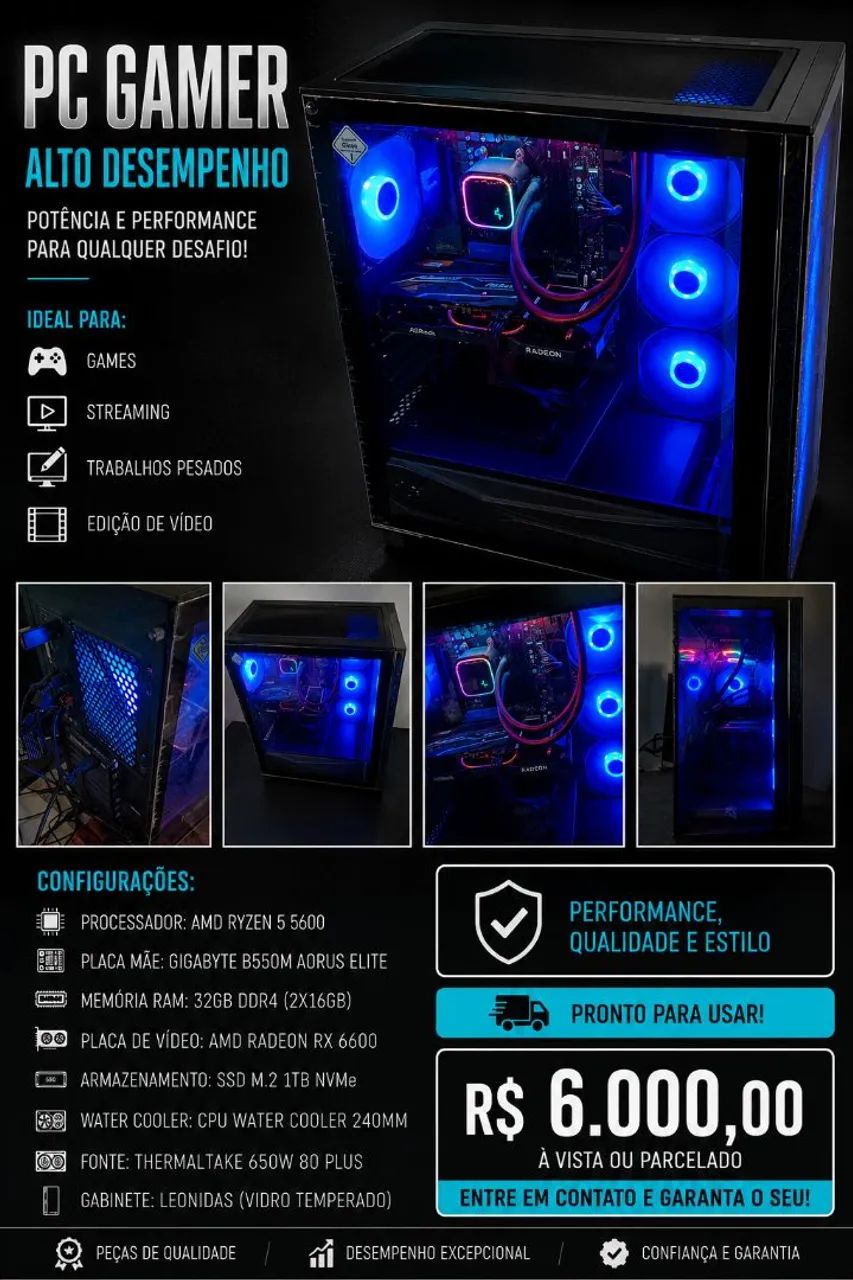 Pc gamer - 1 ano de uso