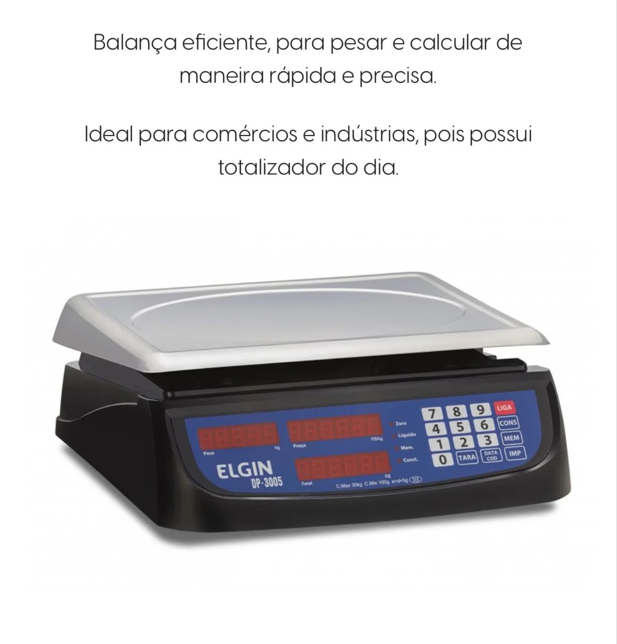 Balança Elgin DP 15 kg bateria  - Foto 3