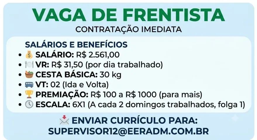 VAGA DE FRENTISTA