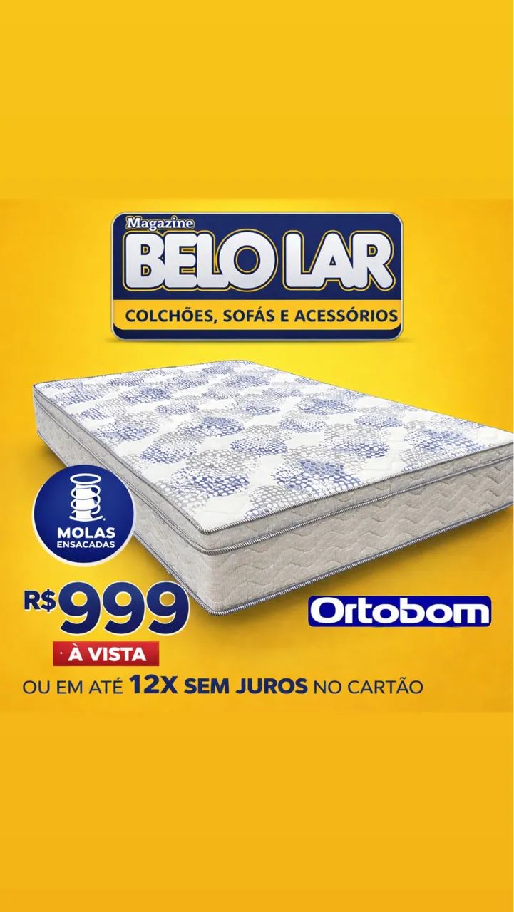 Colchão Ortobom molas ensacadas de casal