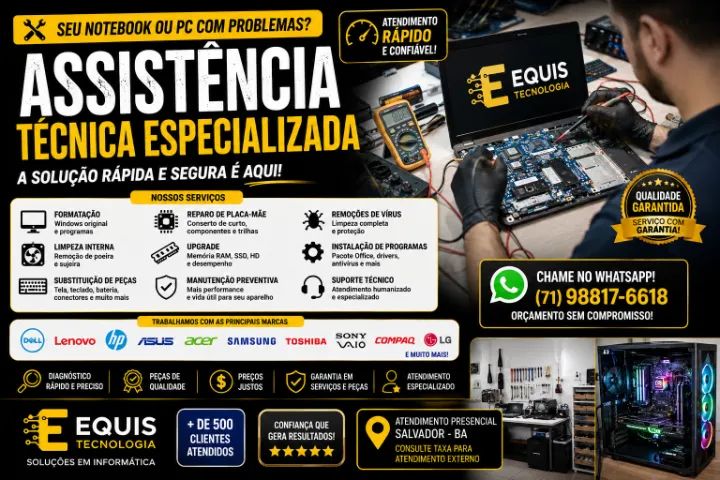 Manutenção de Notebook e Computador em Salvador