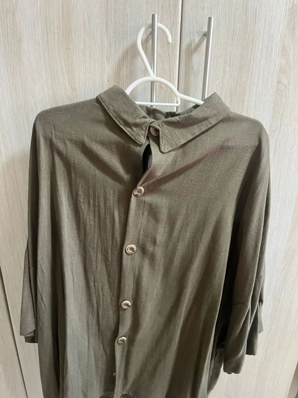 Kos Linen Shirt in Moss - ASAUF - Foto 4