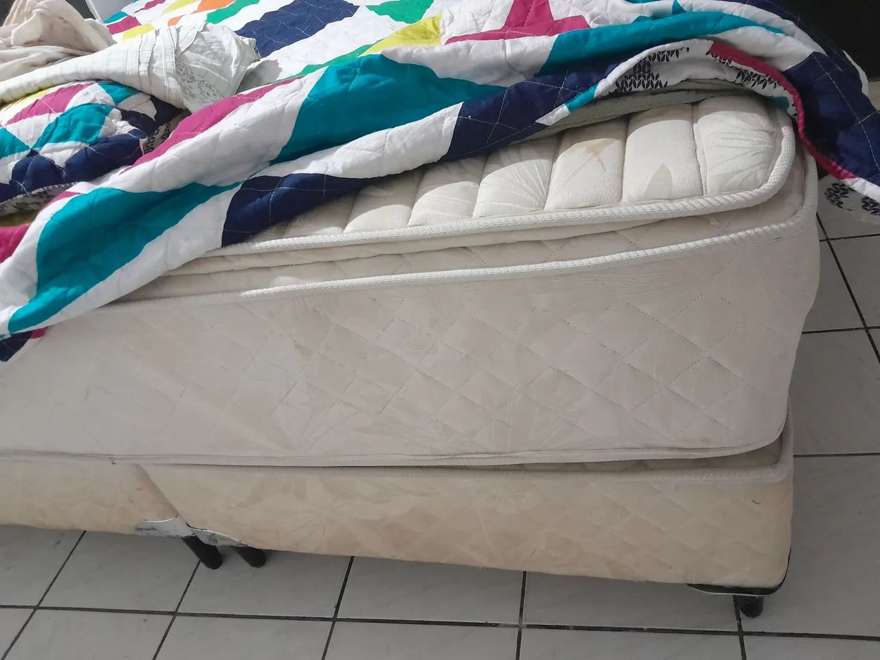 Cama box king size completo- (Base, colchão e cabeceira). - Foto 5
