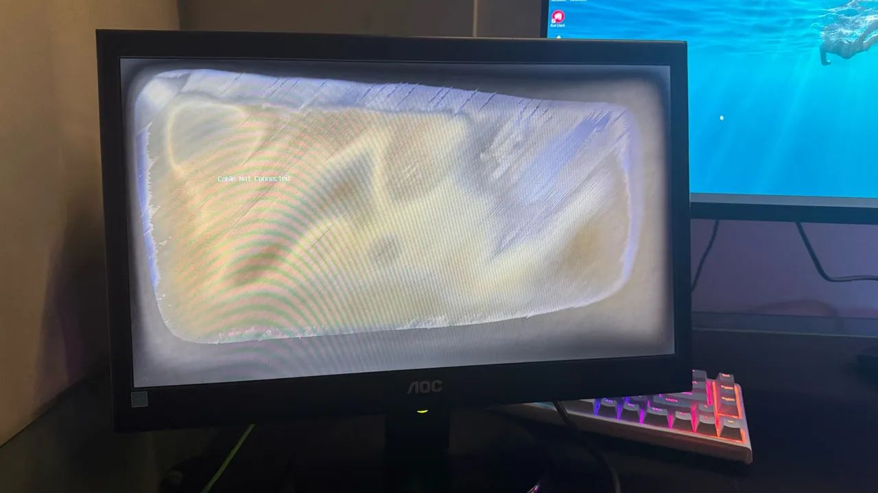 Monitor aoc retirada peça 