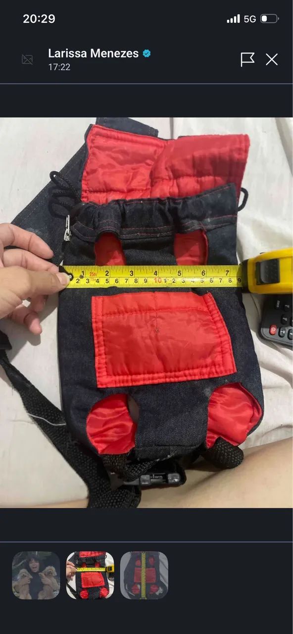 Canguru pra cachorro porte p