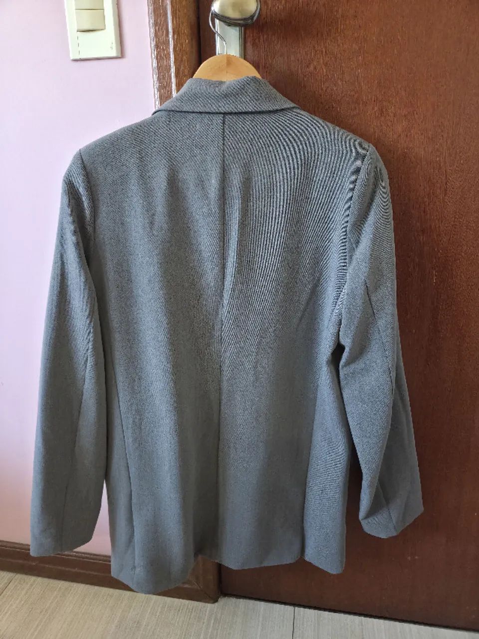 Blazer Alfaiatado Cinza - Foto 3