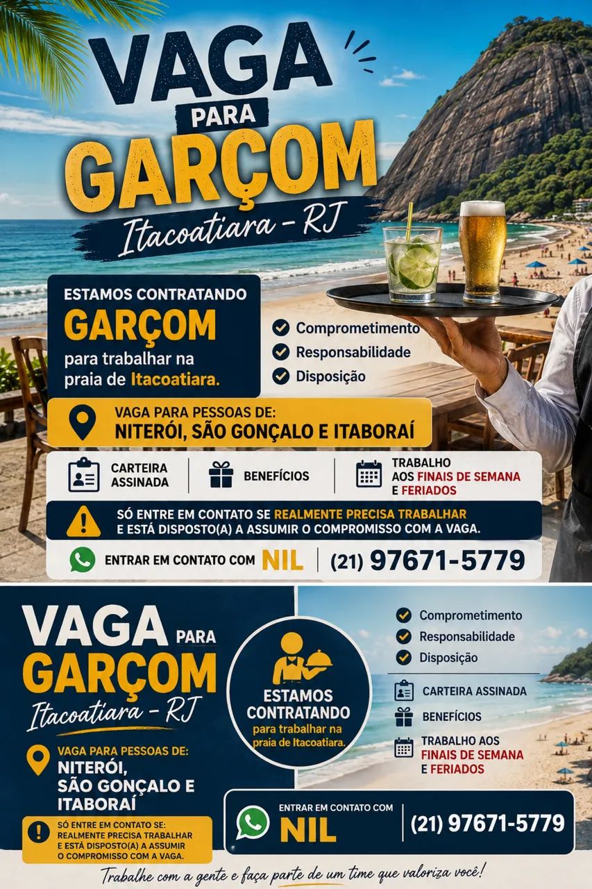 Vaga de garçom 