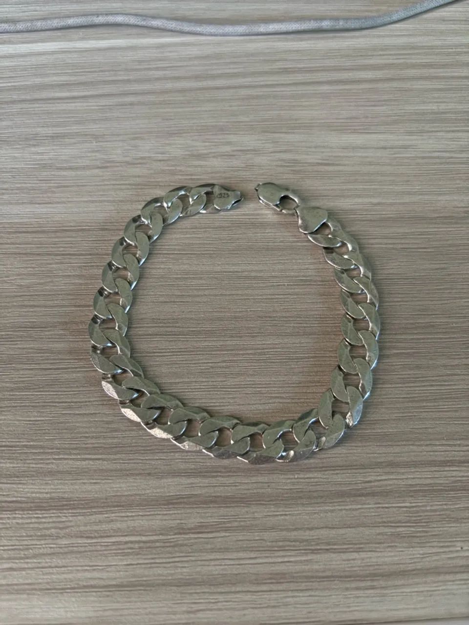 Pulseira flat Grummet Prata 925, 20cm x 10mm
