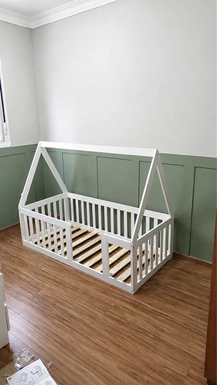 Mini Cama Montessoriana com Grade e Telhado - Foto 2
