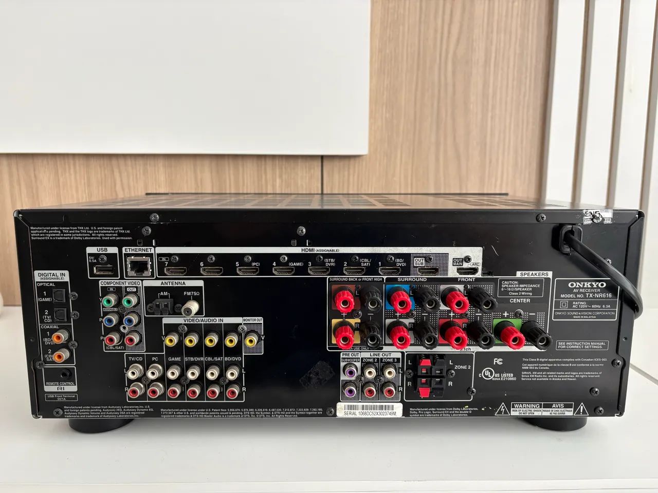 アンプ ONKYO TX-NR616 Receiver ONKYO TX-NR616 - Aparelhos de Som - Jardim Consórcio, São
