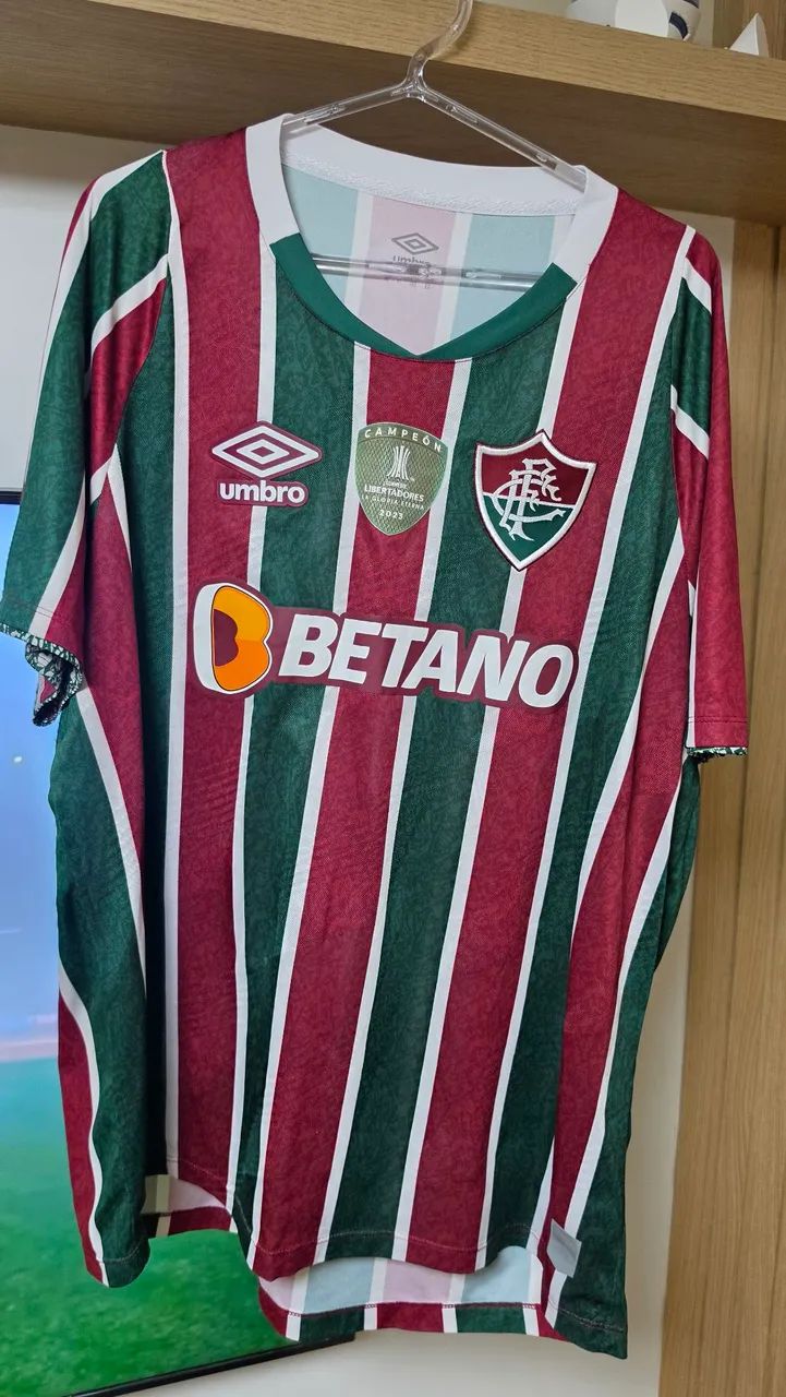 CAMISA FLUMINENSE 2024 COM PATCH E NOME. GG