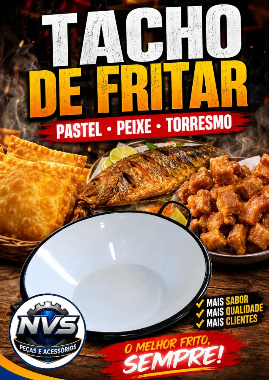 TACHO ESMALTADO PARA FRITURAS E PREPAROS | ATACADO