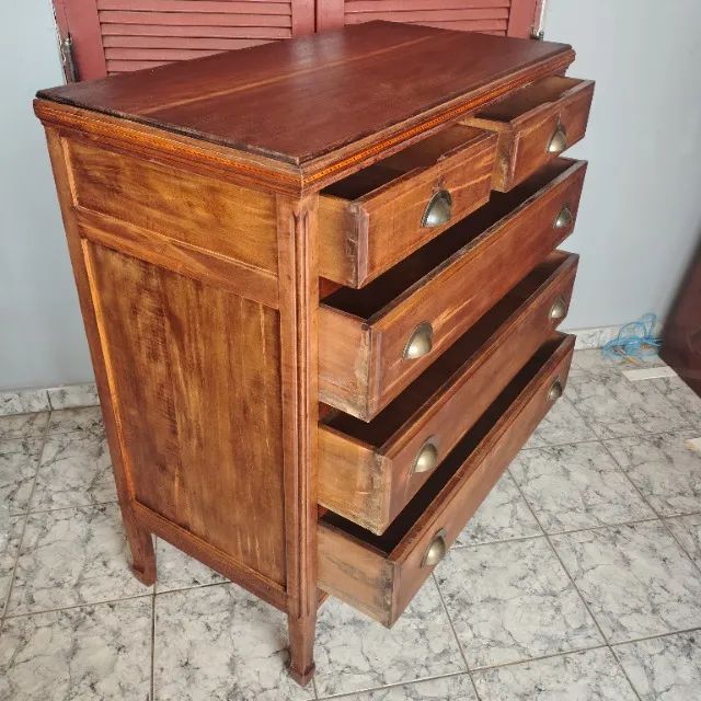 Cômoda Antiga Art Deco Madeira Maciça - Foto 3