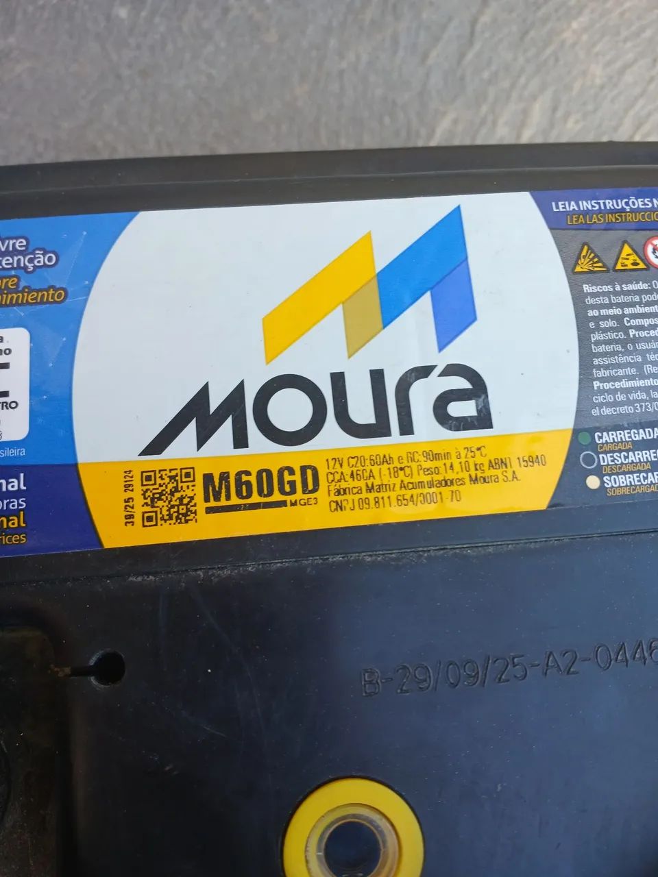 Bateria moura 60Ah - Foto 2