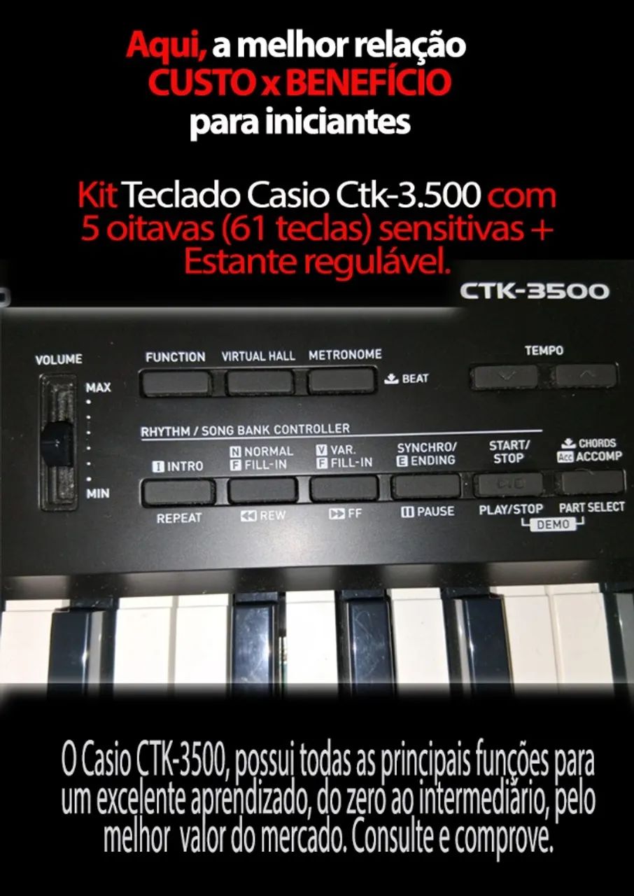 Teclado Arranjador Casio CTK.3.500