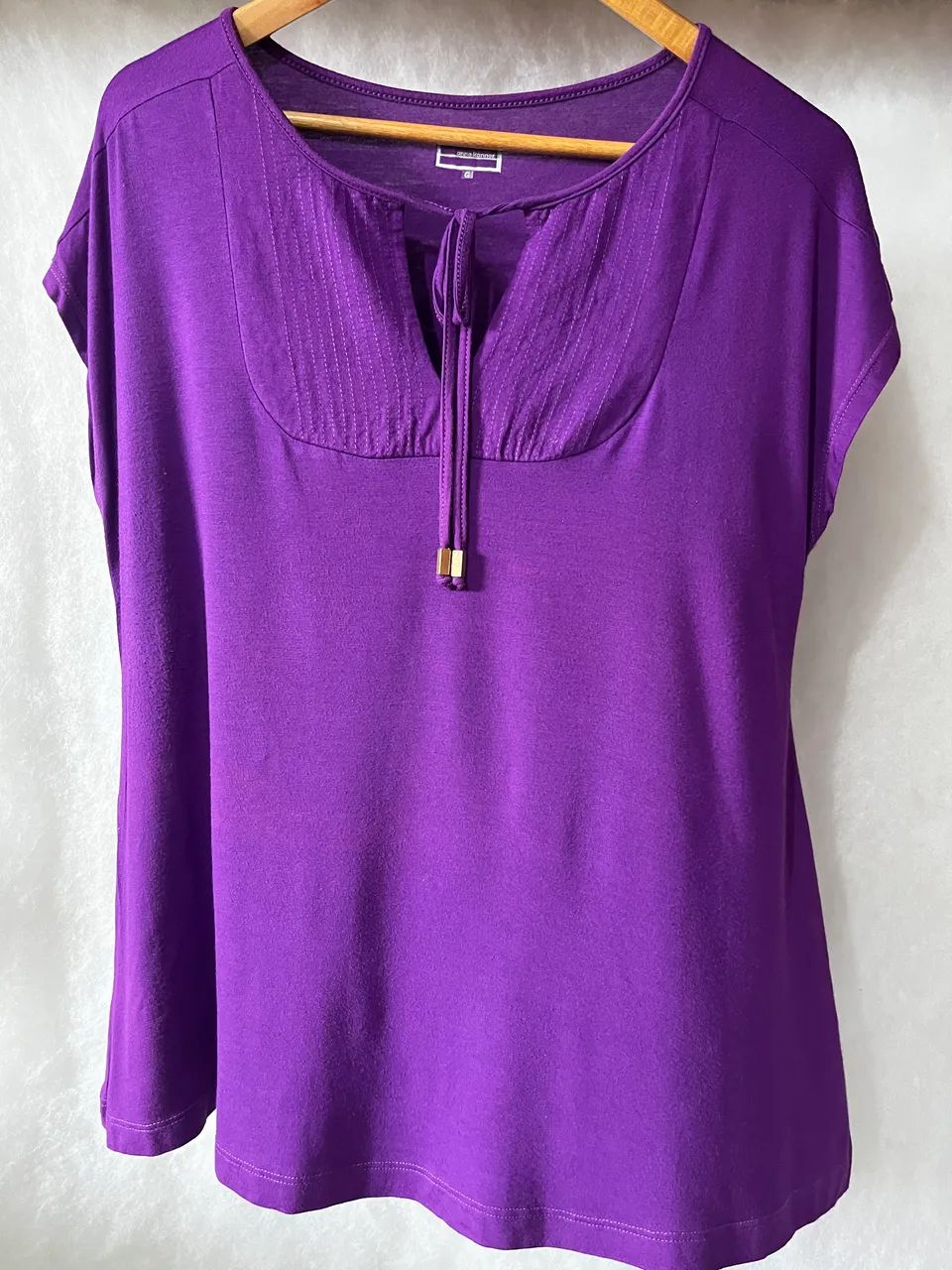 Blusa Roxa Usada Manchada Plus Size Moda Feminina  - Foto 2
