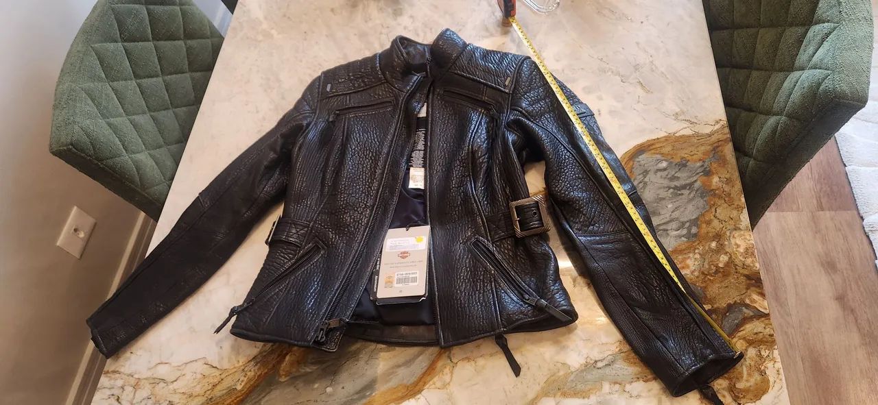 Harley Davidson Jaqueta de couro feminina  - Foto 4