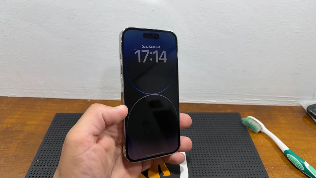 IPhone 14 Pro 128GB branco - semi novo  - Foto 4