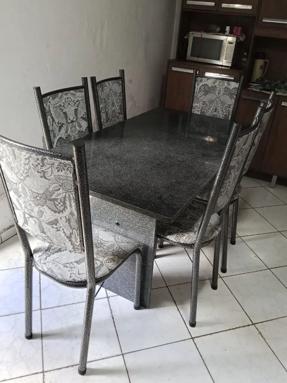 Conjunto Sala de Jantar Mesa Retangular 140x75cm