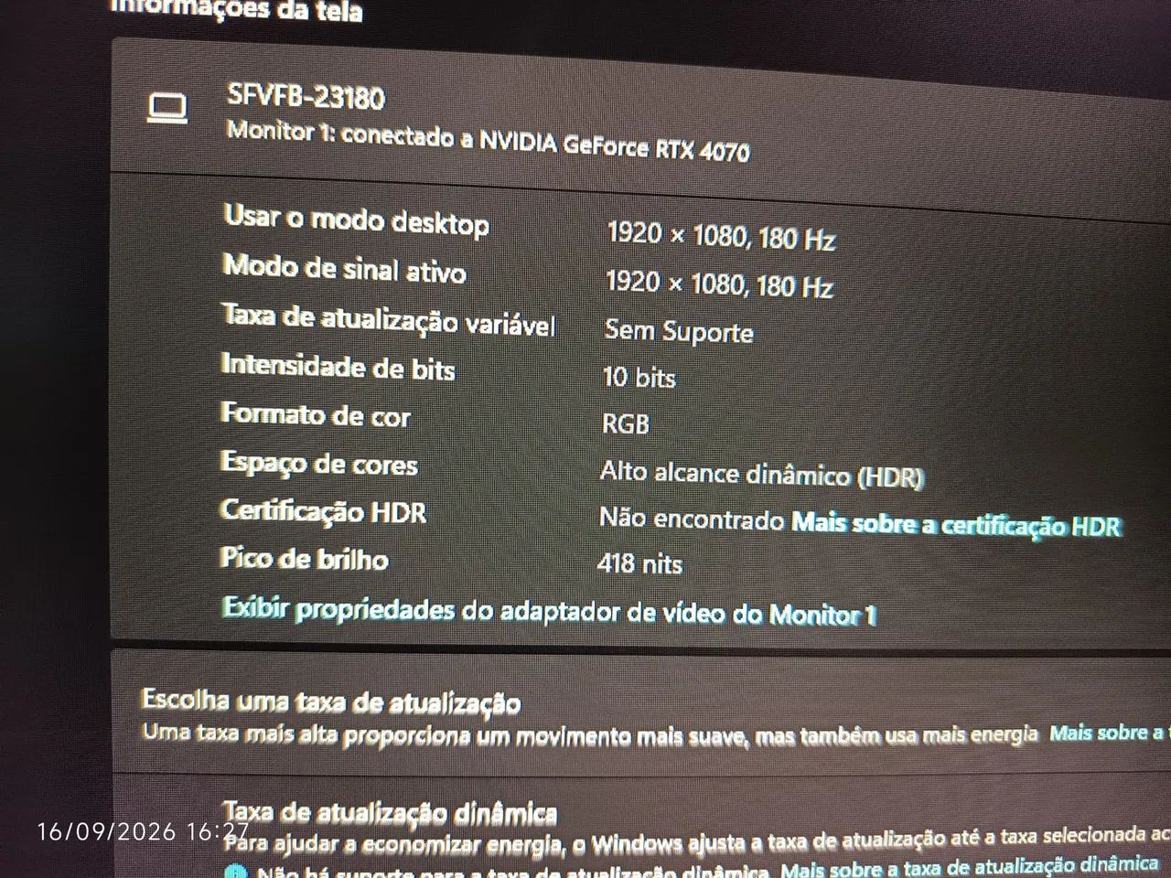 Monitor superframe vision 24 HDR 400 180hz fast ips Full hd - Foto 4