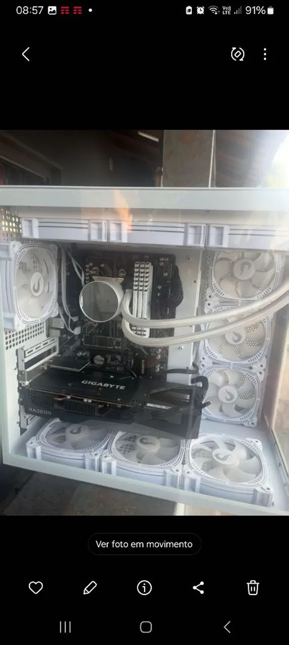 PC GAMER COMPLETO À VENDA - SETUP RGB BRANCO - Foto 3