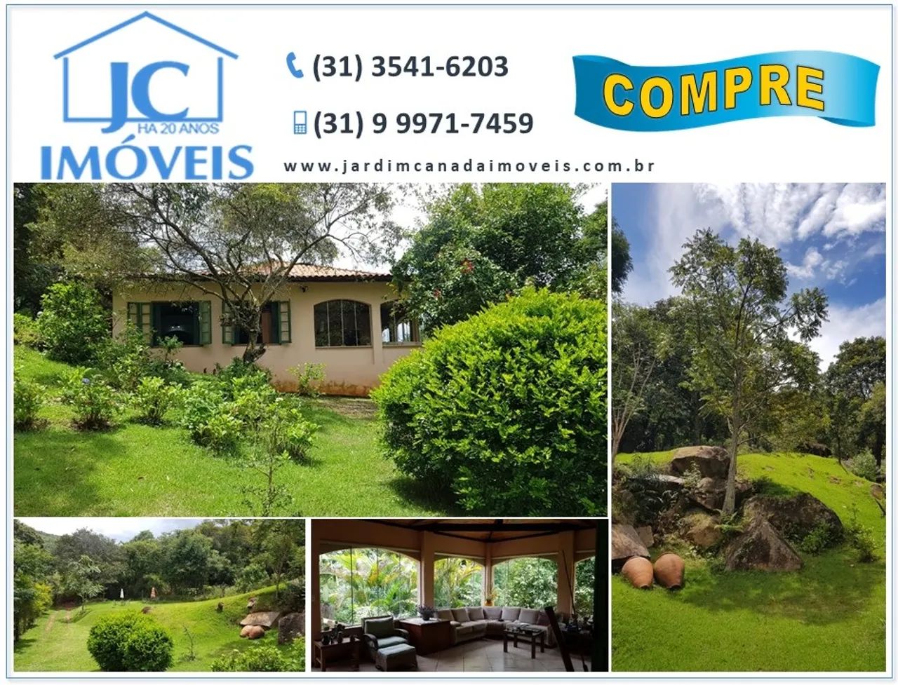 Compre Casa Campestre em Moeda-MG - Lindo pomar com Jabuticaba e muito mais!