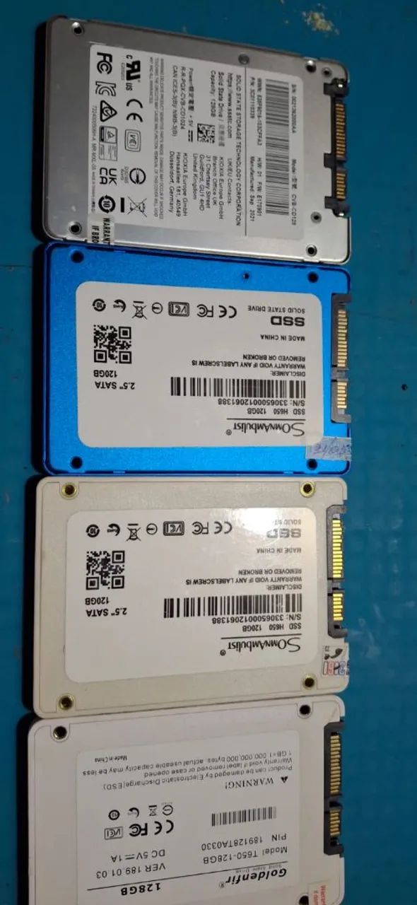 Ssd sata 120gb e 128gb $$$ 160 cada um