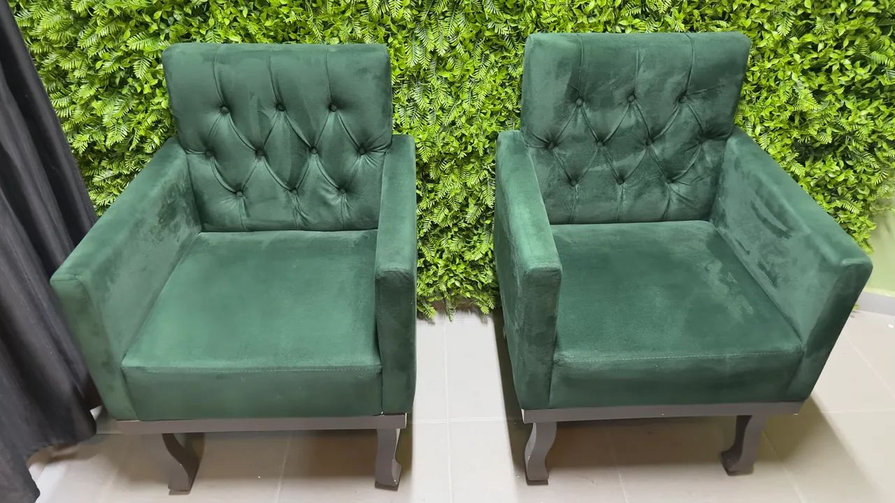 Conjunto 3 peças para sala ou recepção (2 poltronas e1 Chaise) - Foto 3
