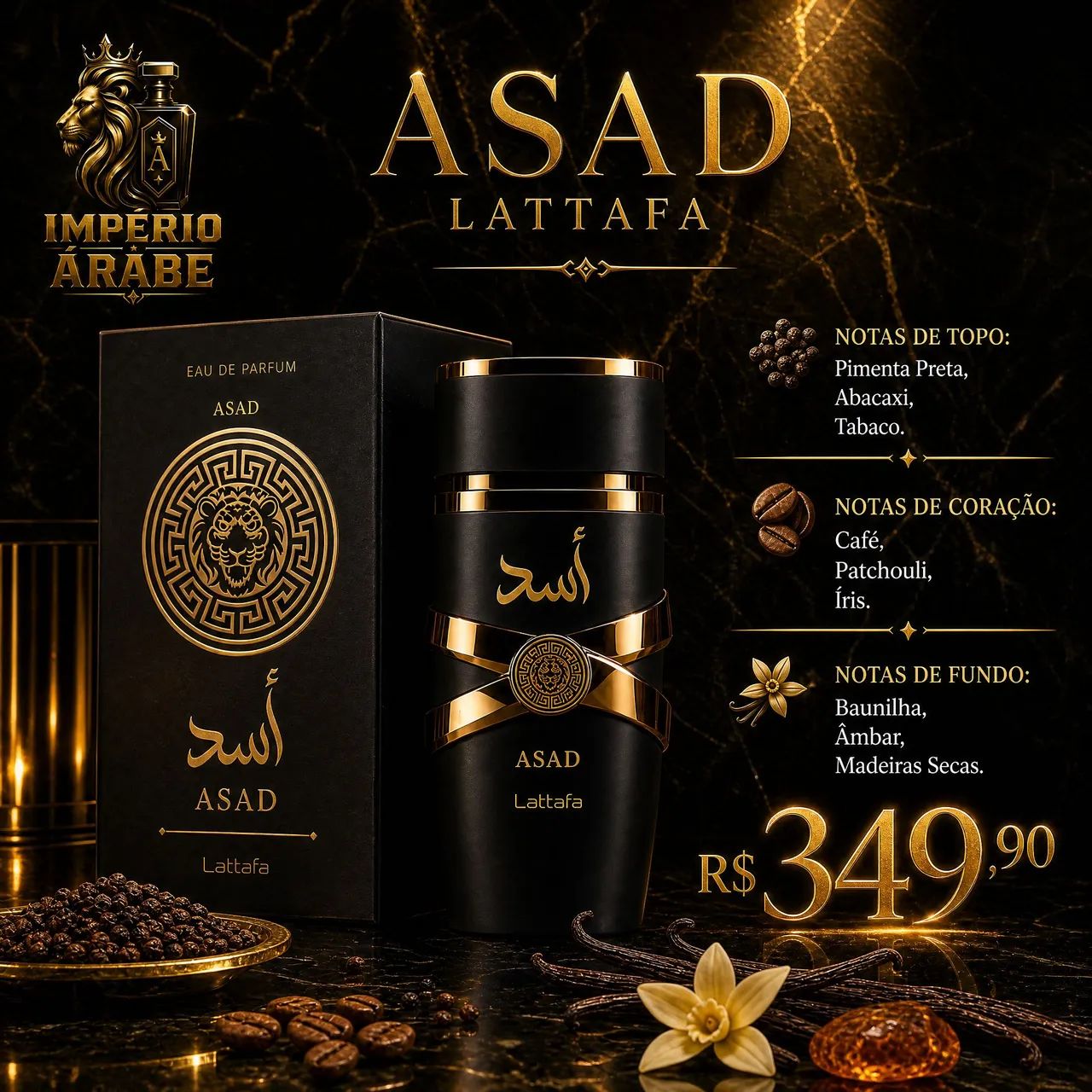 Perfume Árabe Asad Black (original) - Foto 2