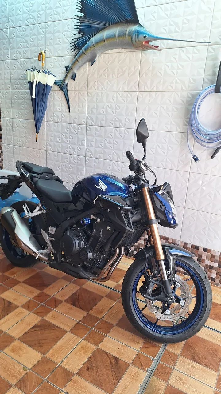 CB 500F  ano 2024 cor azul - Foto 4