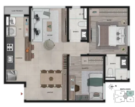 PLANTA 58m²