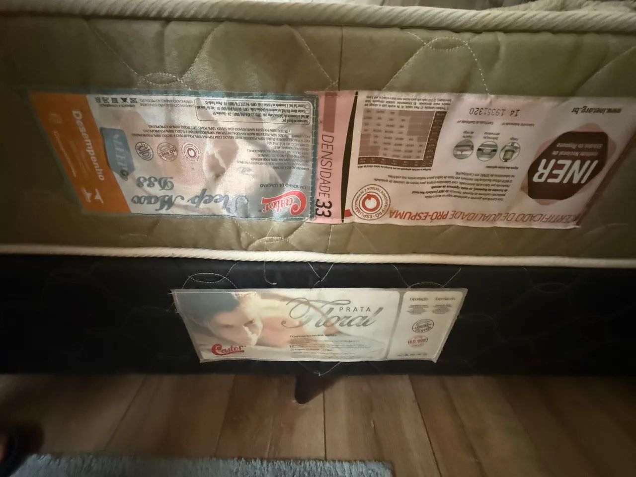 CAMA DE CASAL COM CABECEIRA E COLCHÃO  - Foto 5