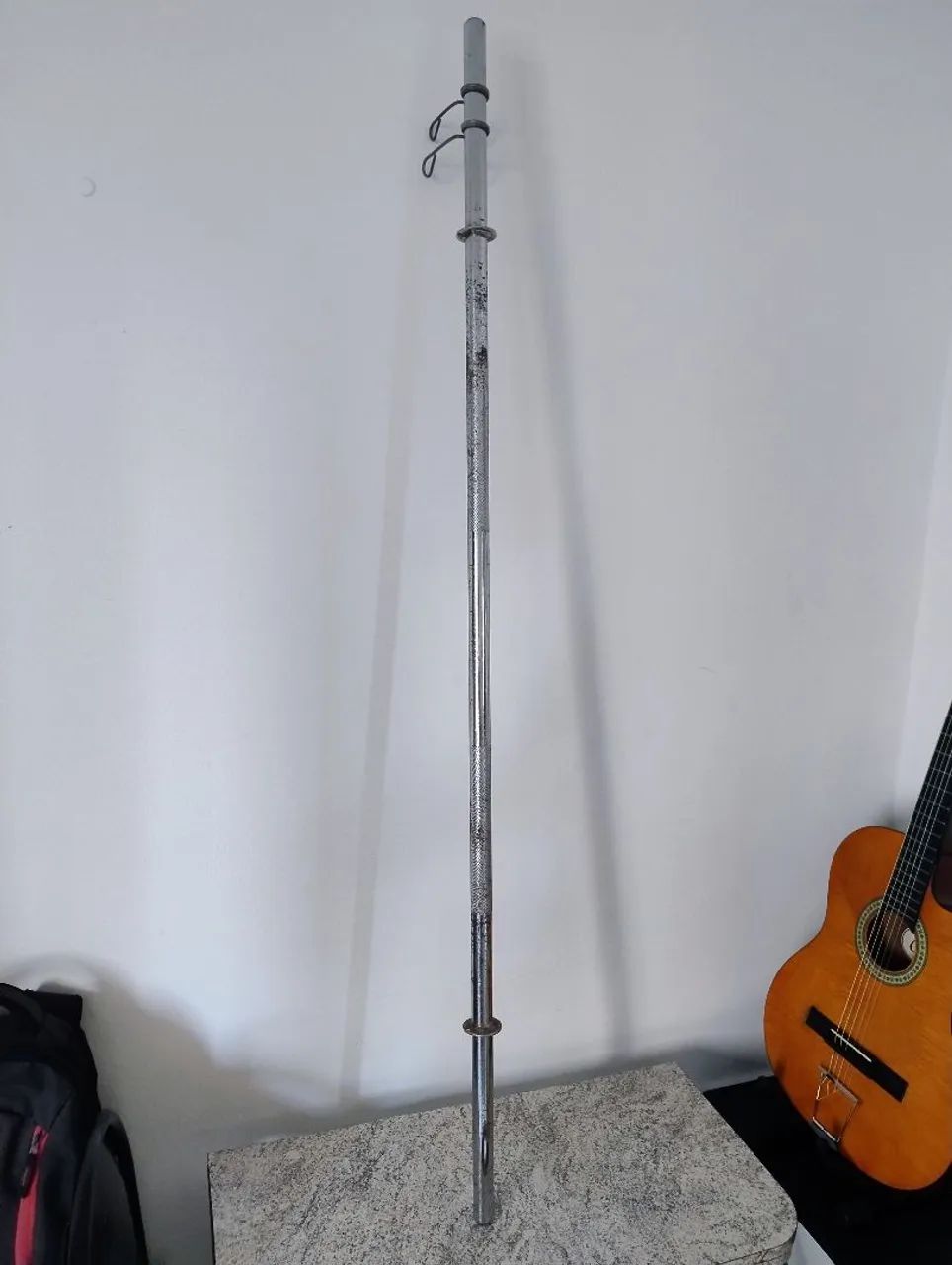 Barra 1,5m Galvanizada Prata c/ Presilhas - Foto 2