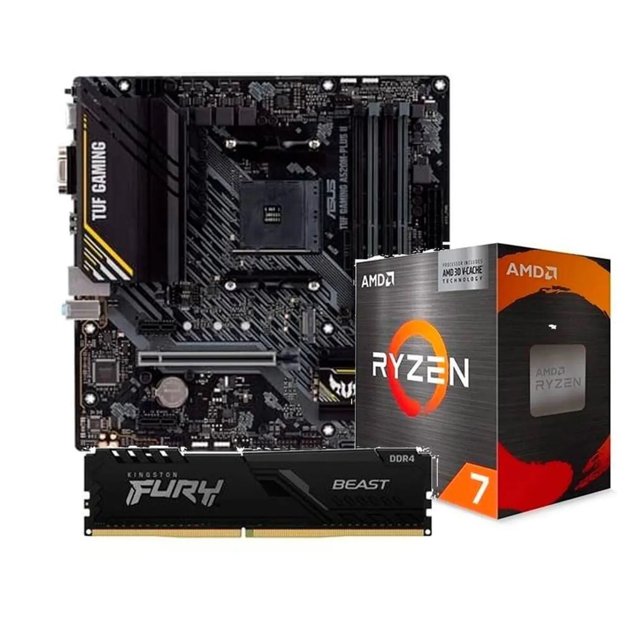 Kit-UP Processador AMD Ryzen 7 5700X3D + ASUS TUF GAMING B550 PLUS